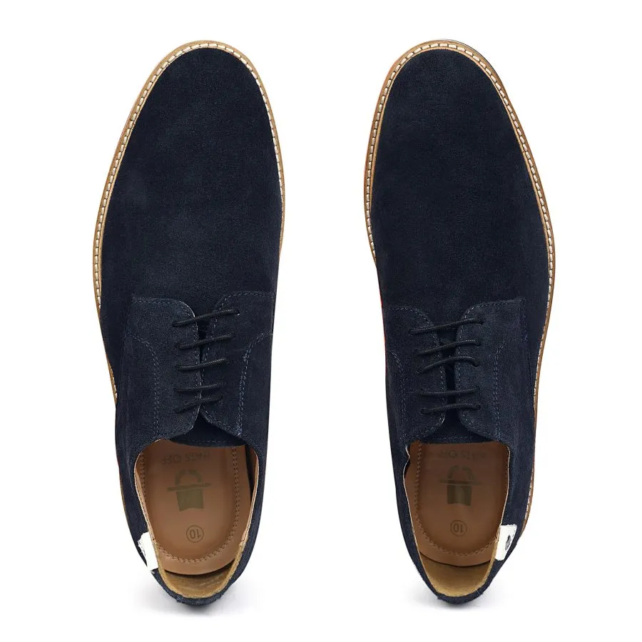 Lightweight Comfort Insole Navy Suede Basics Derbys