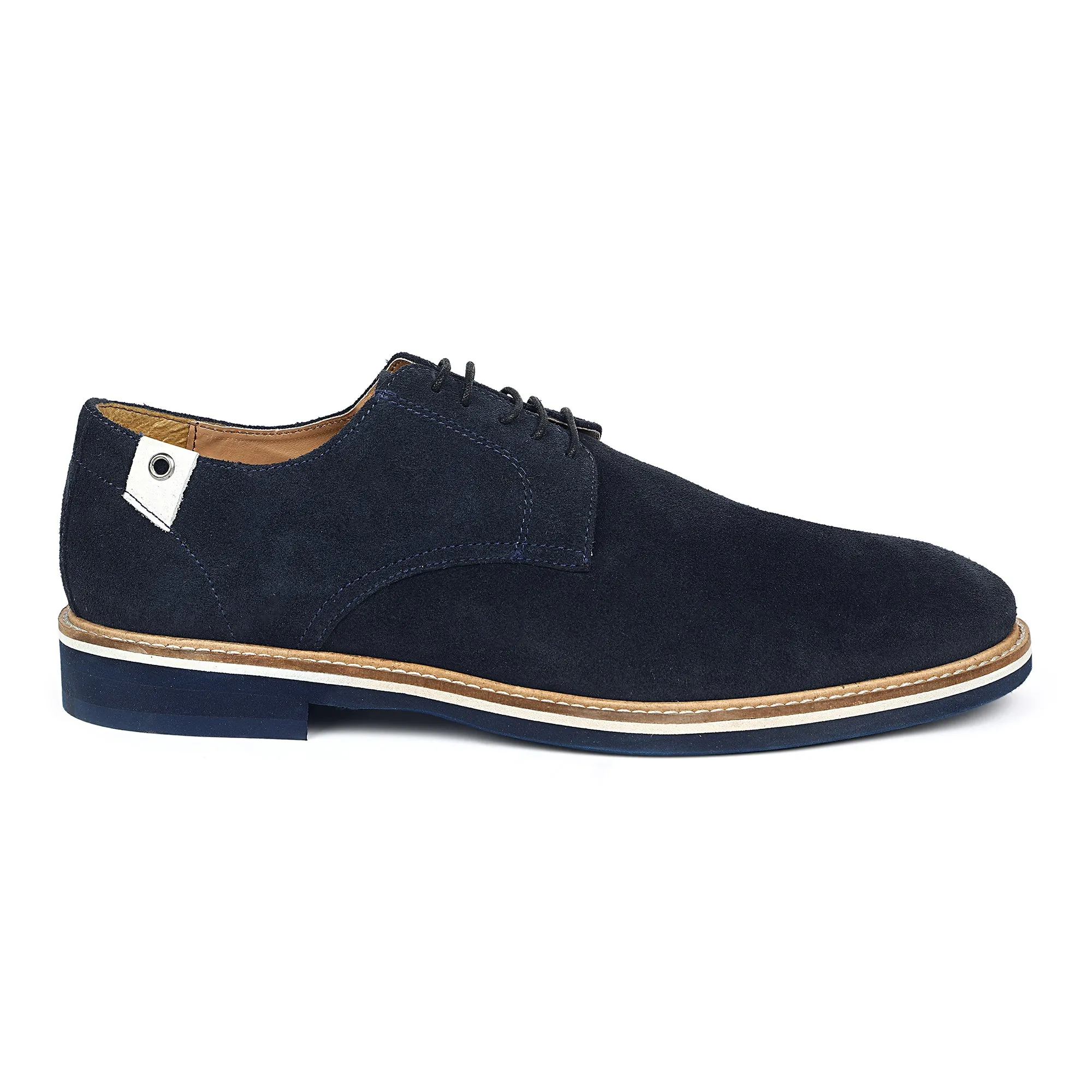Lightweight Comfort Insole Navy Suede Basics Derbys
