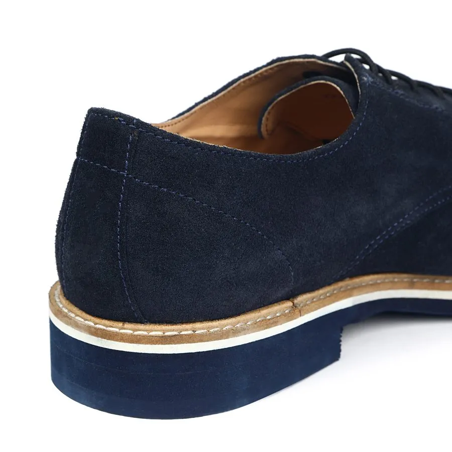 Lightweight Comfort Insole Navy Suede Basics Derbys