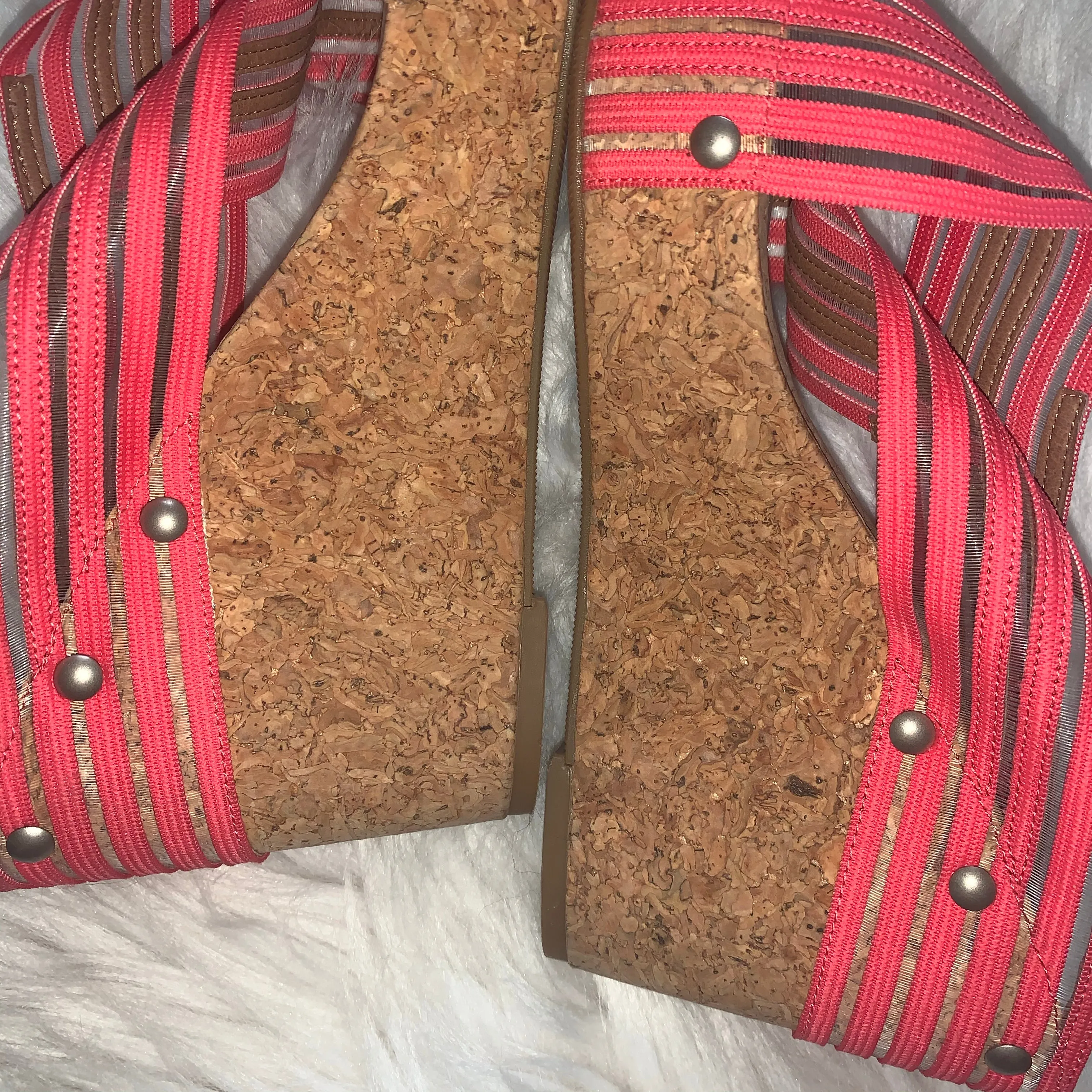 Lucky | Pink Miller Cork Wedge