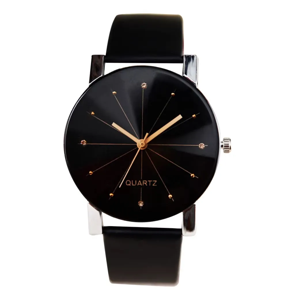 Men Women Leather Strap Line Analog Quartz Ladies Wrist Watches Fashion Watch Watch for Women Часы Мужские Наручные