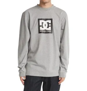 MEN'S DC SQUARE STAR LONG SLEEVE T-SHIRT- Grey