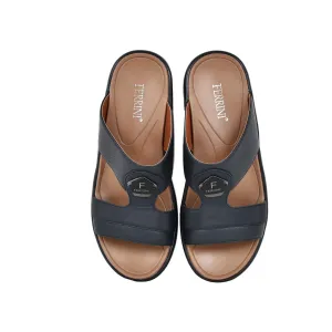 Mens Ferrini Slip-On Arabic Sandals Navy