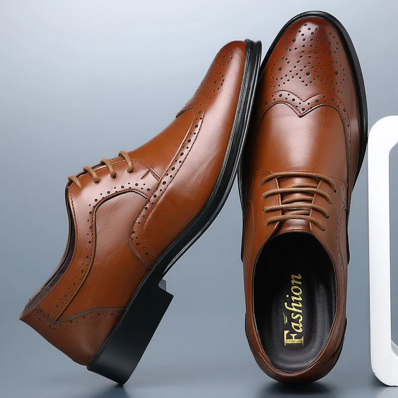 Men's Lightweight Breathable Leather Shoes