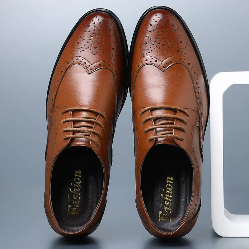 Men's Lightweight Breathable Leather Shoes