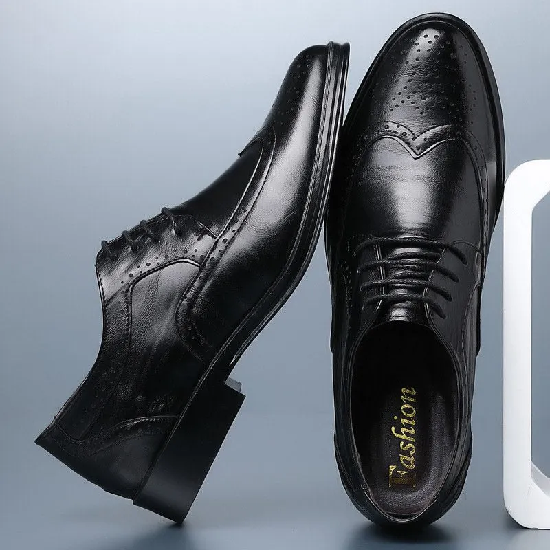 Men's Lightweight Breathable Leather Shoes