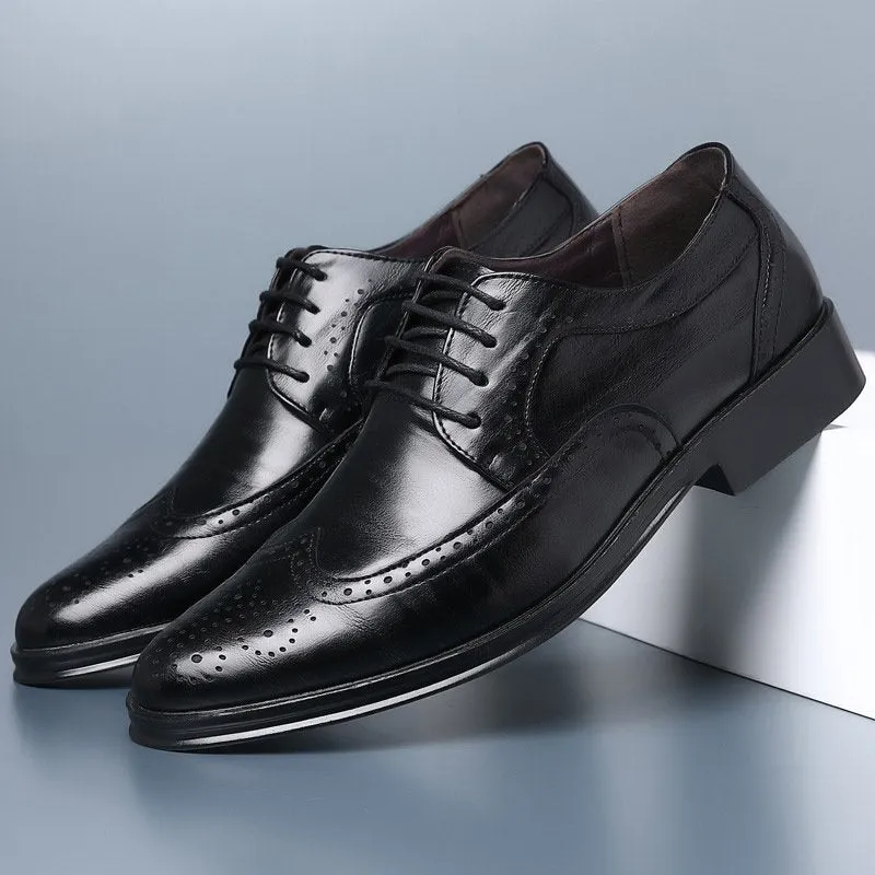 Men's Lightweight Breathable Leather Shoes