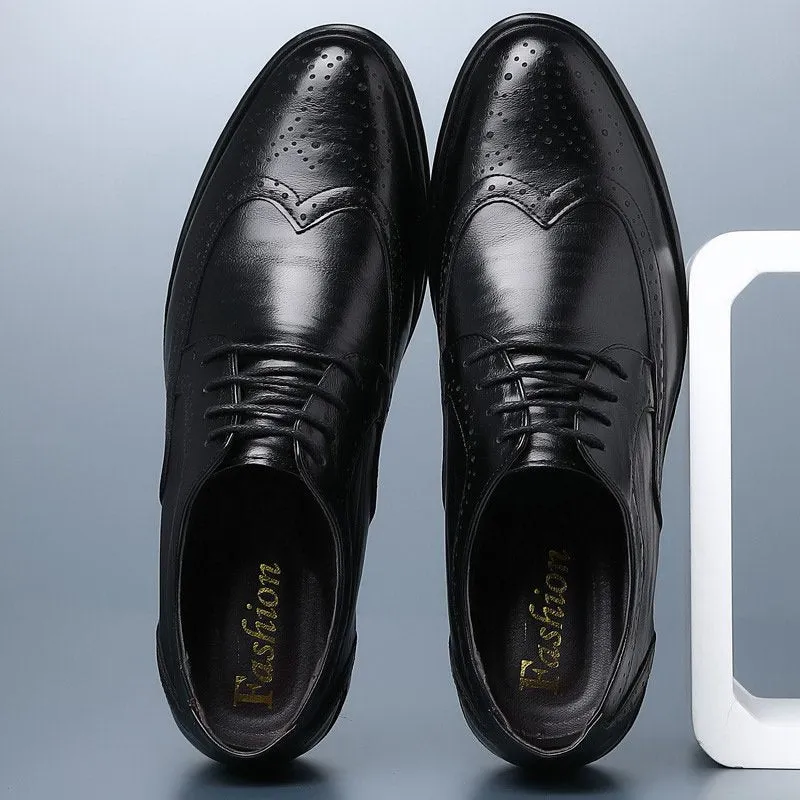 Men's Lightweight Breathable Leather Shoes