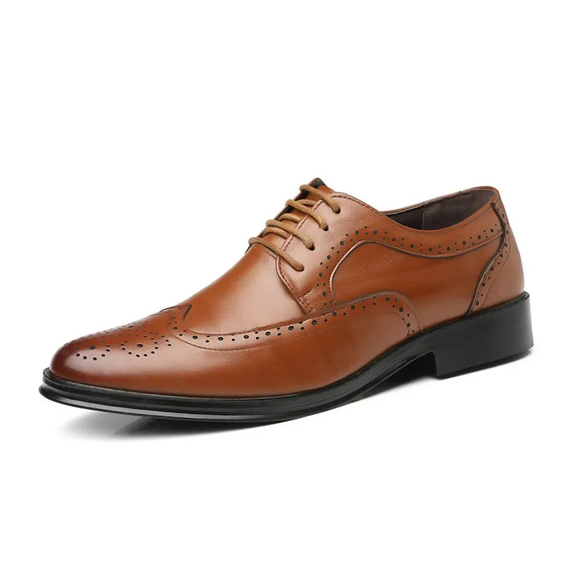 Men's Lightweight Breathable Leather Shoes