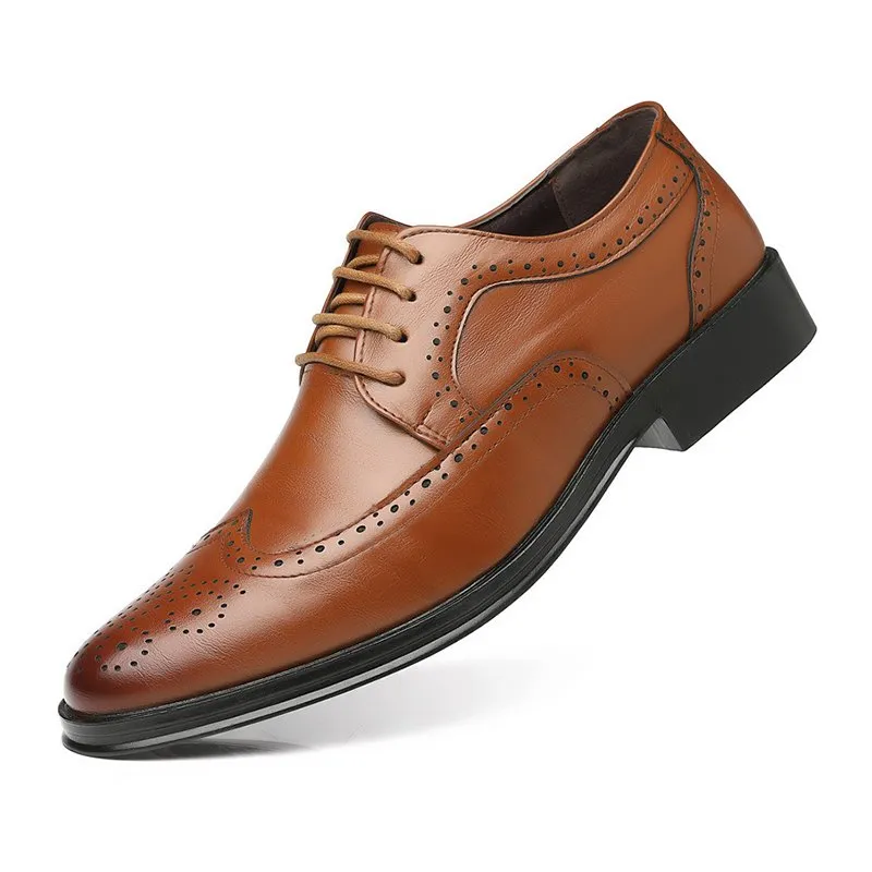 Men's Lightweight Breathable Leather Shoes
