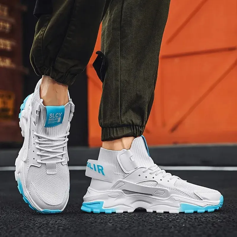 Men'S Sports Shoes High Top Shoes Casual Sneakers Jogging Walking Shoes Athletic Running Shoes for Men Large Size Eu 39~47