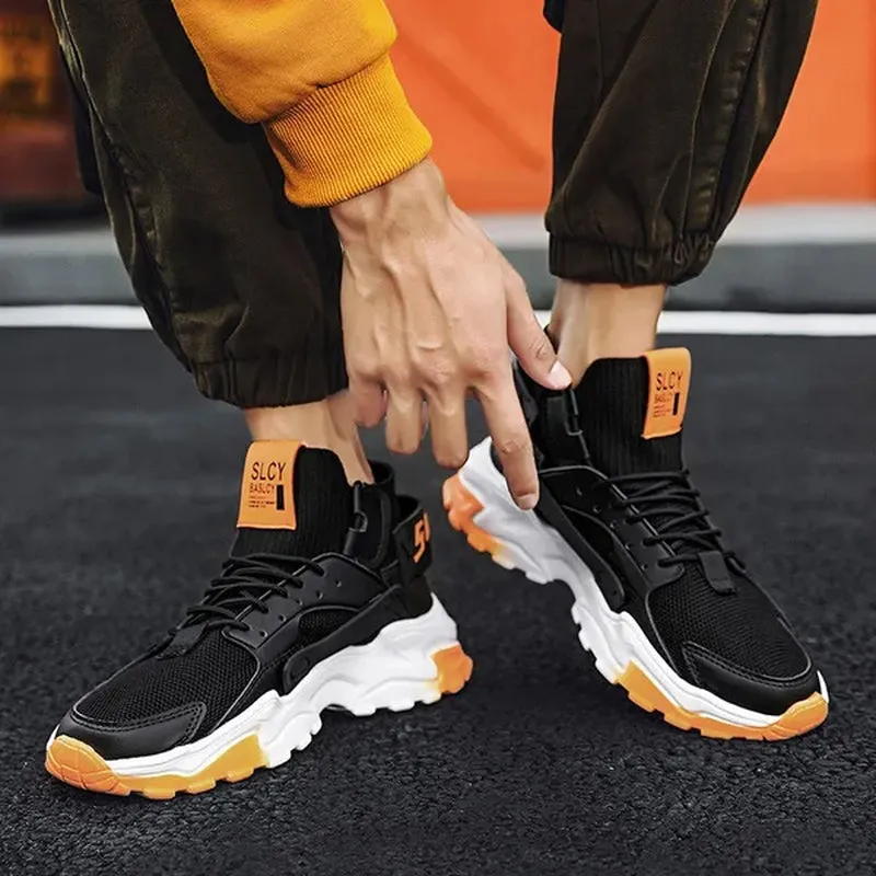 Men'S Sports Shoes High Top Shoes Casual Sneakers Jogging Walking Shoes Athletic Running Shoes for Men Large Size Eu 39~47