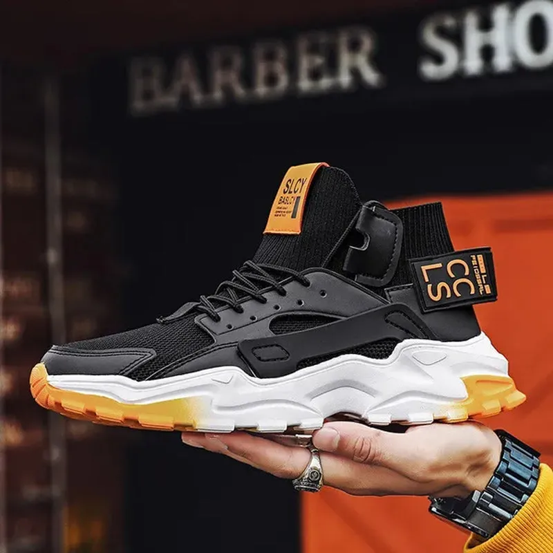 Men'S Sports Shoes High Top Shoes Casual Sneakers Jogging Walking Shoes Athletic Running Shoes for Men Large Size Eu 39~47