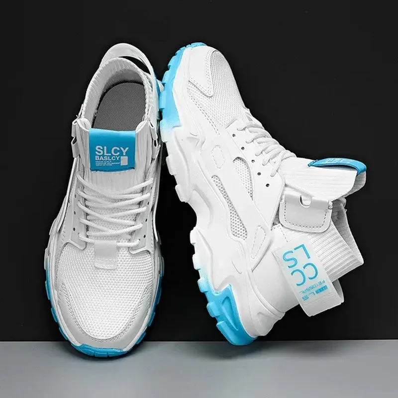 Men'S Sports Shoes High Top Shoes Casual Sneakers Jogging Walking Shoes Athletic Running Shoes for Men Large Size Eu 39~47