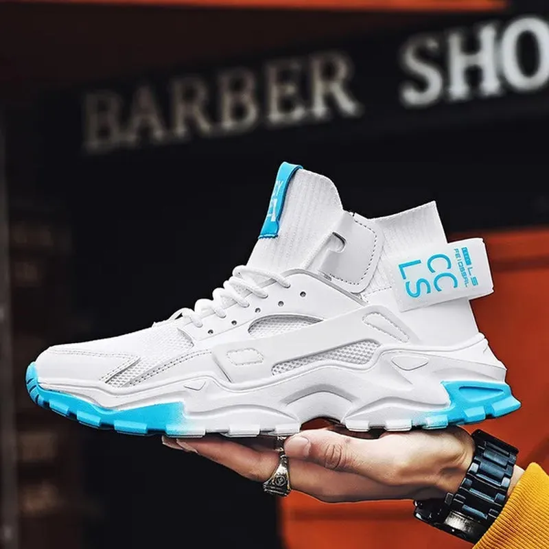 Men'S Sports Shoes High Top Shoes Casual Sneakers Jogging Walking Shoes Athletic Running Shoes for Men Large Size Eu 39~47