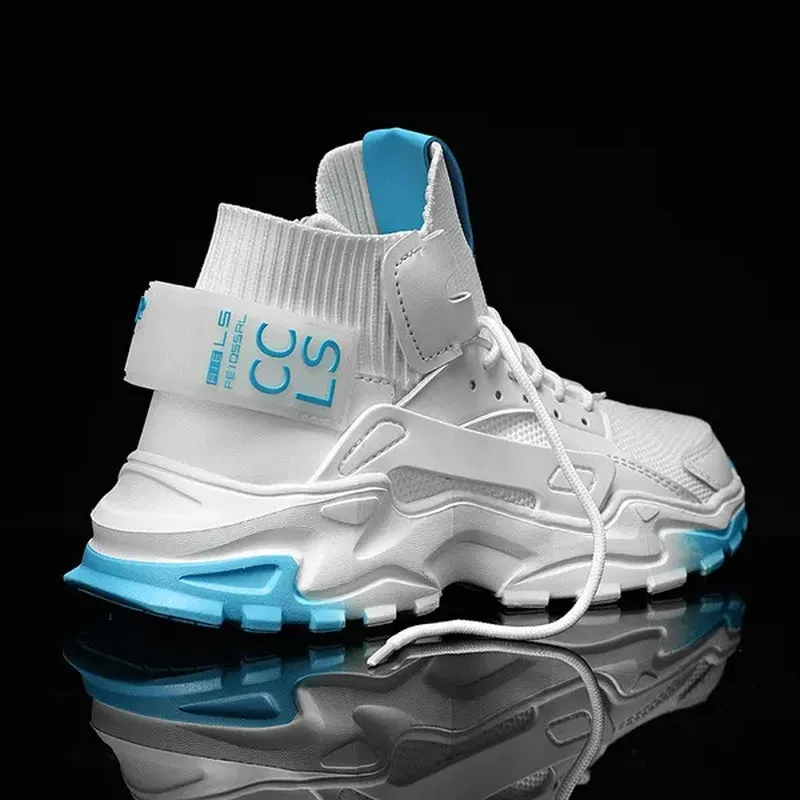 Men'S Sports Shoes High Top Shoes Casual Sneakers Jogging Walking Shoes Athletic Running Shoes for Men Large Size Eu 39~47