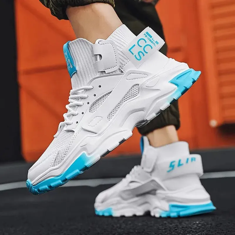 Men'S Sports Shoes High Top Shoes Casual Sneakers Jogging Walking Shoes Athletic Running Shoes for Men Large Size Eu 39~47
