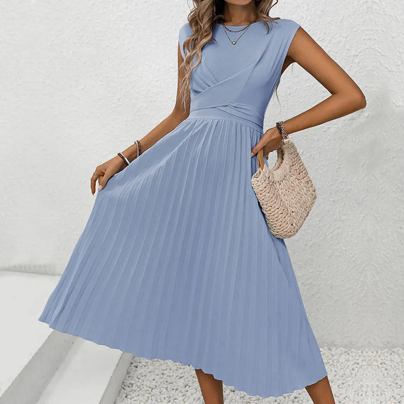 METAVERSMALL independent station foreign trade New new  summer women's clothing straps design sense 2025 pleated dress