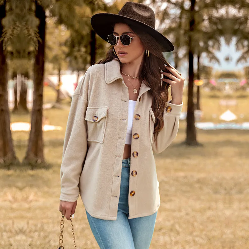METAVERSMALL New  Hot Trade New 2025 Women's Clothing Autumn and Winter New Thickened Fleece Cardigan Jacket