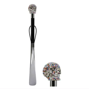 Multicolor Swarovski Skull Shoehorn