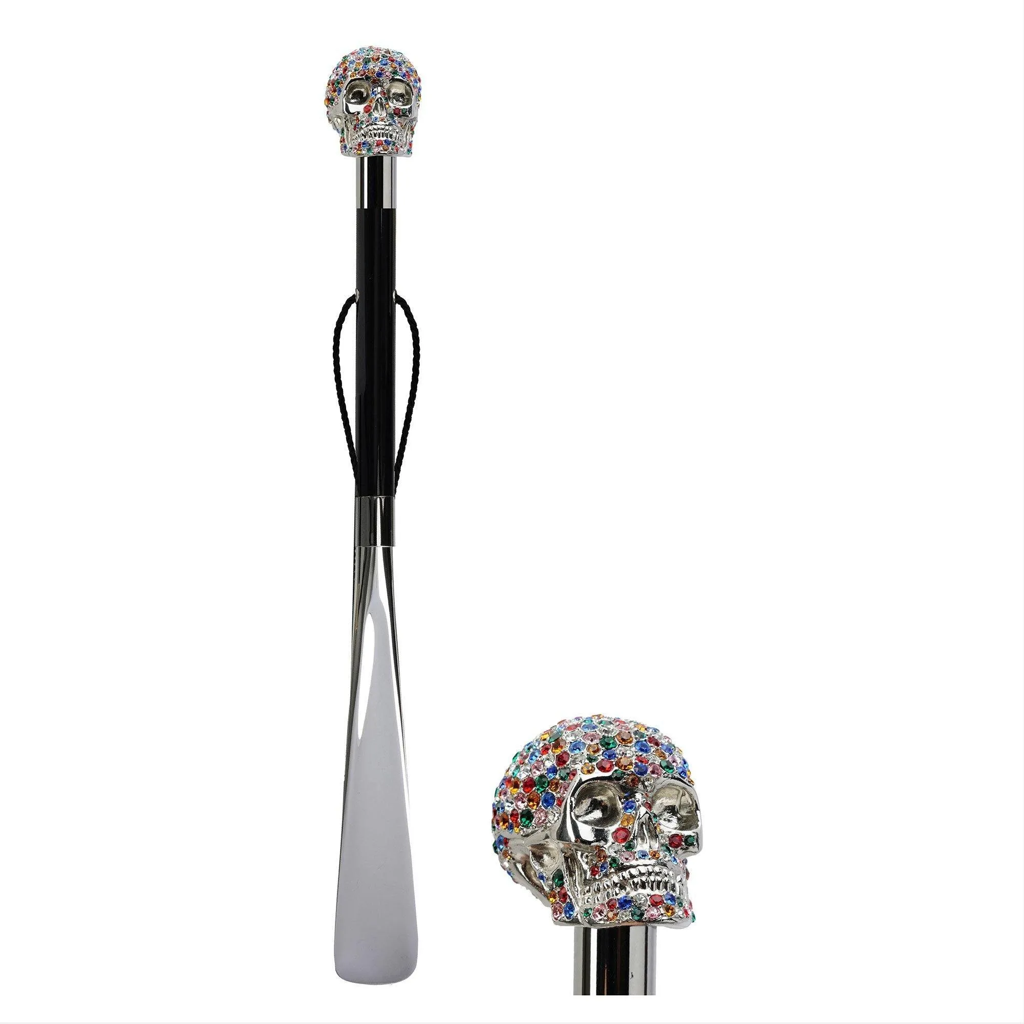 Multicolor Swarovski Skull Shoehorn