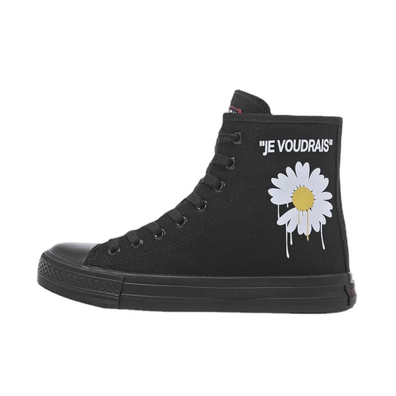 Nanccy Fashion Printed Flat Bottomed High Top Shoes