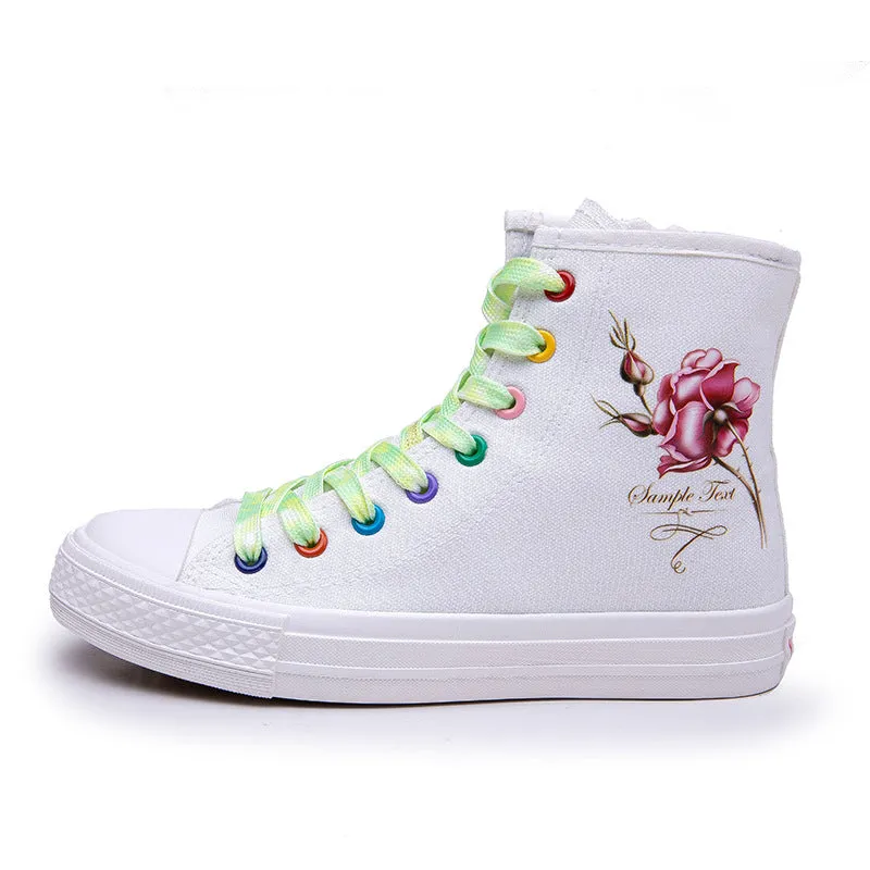 Nanccy Fashionable  Breathable High Top Canvas Shoes