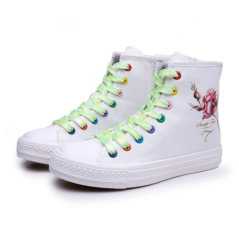 Nanccy Fashionable  Breathable High Top Canvas Shoes