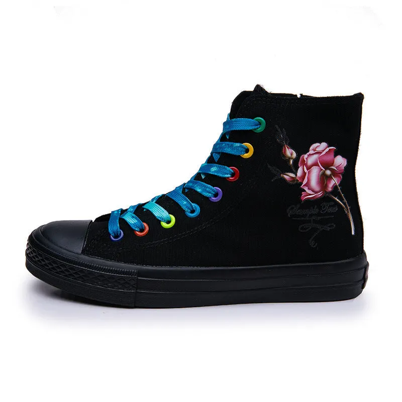 Nanccy Fashionable  Breathable High Top Canvas Shoes