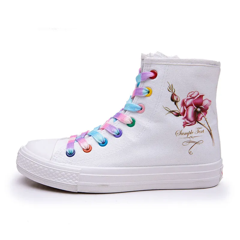 Nanccy Fashionable  Breathable High Top Canvas Shoes