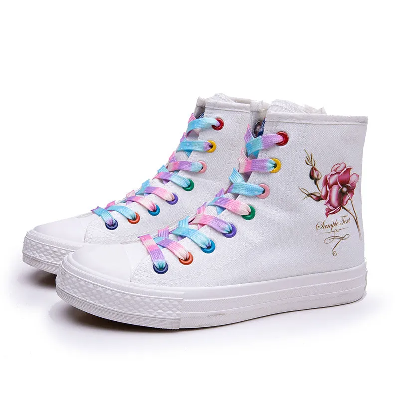 Nanccy Fashionable  Breathable High Top Canvas Shoes
