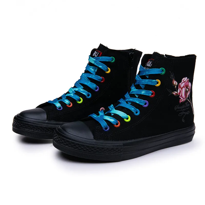 Nanccy Fashionable  Breathable High Top Canvas Shoes