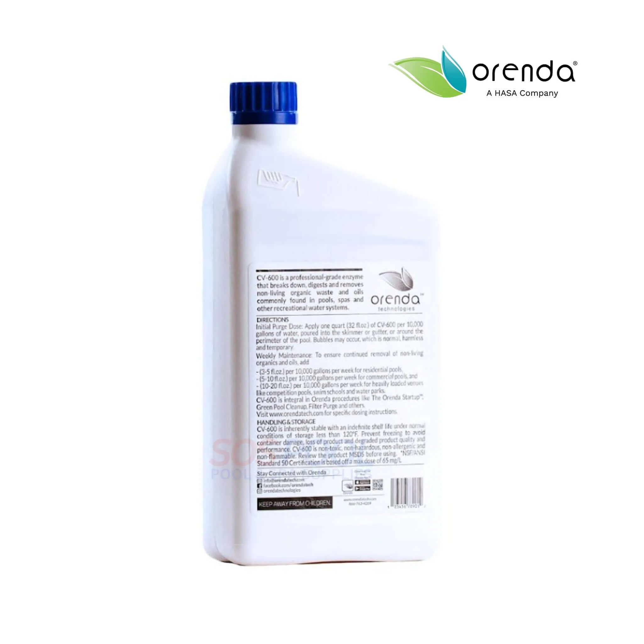 Orenda CV-600 Pool Enzyme Water Cleaner | 32oz. | ORE-50-133