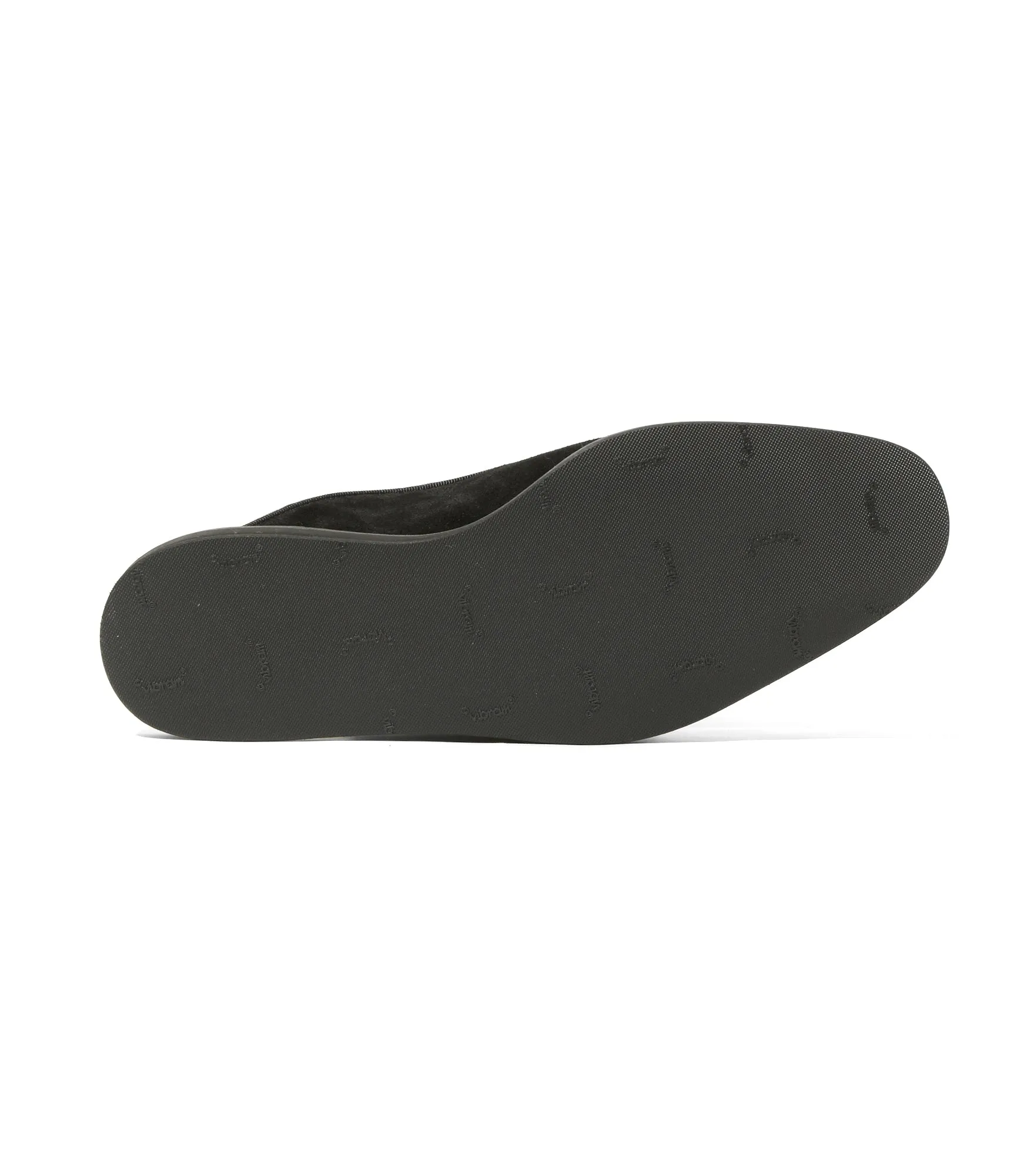 Papillon Embroidered Slip-In – Black Suede
