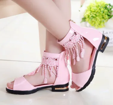 Princess Style Girl's Solid Color Sandal - GlamzLife
