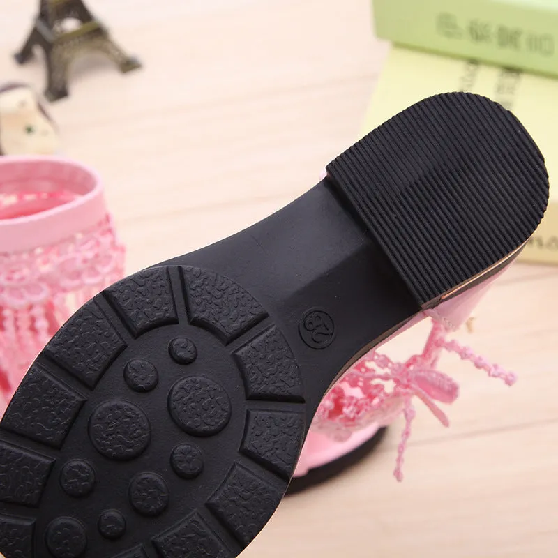 Princess Style Girl's Solid Color Sandal - GlamzLife