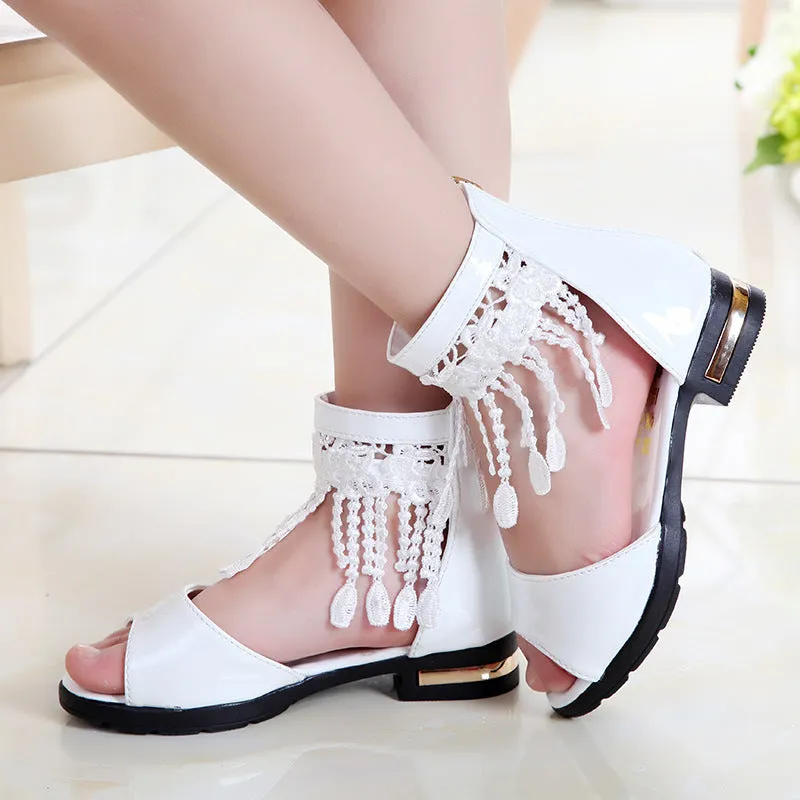 Princess Style Girl's Solid Color Sandal - GlamzLife