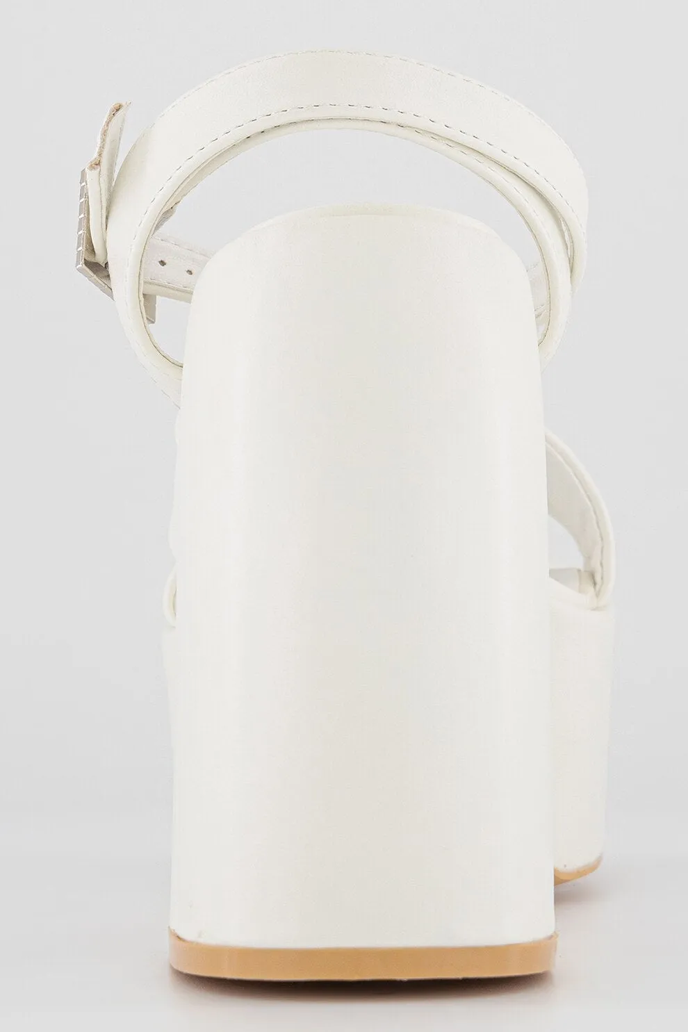RAID Zaina Platform Sandal in White