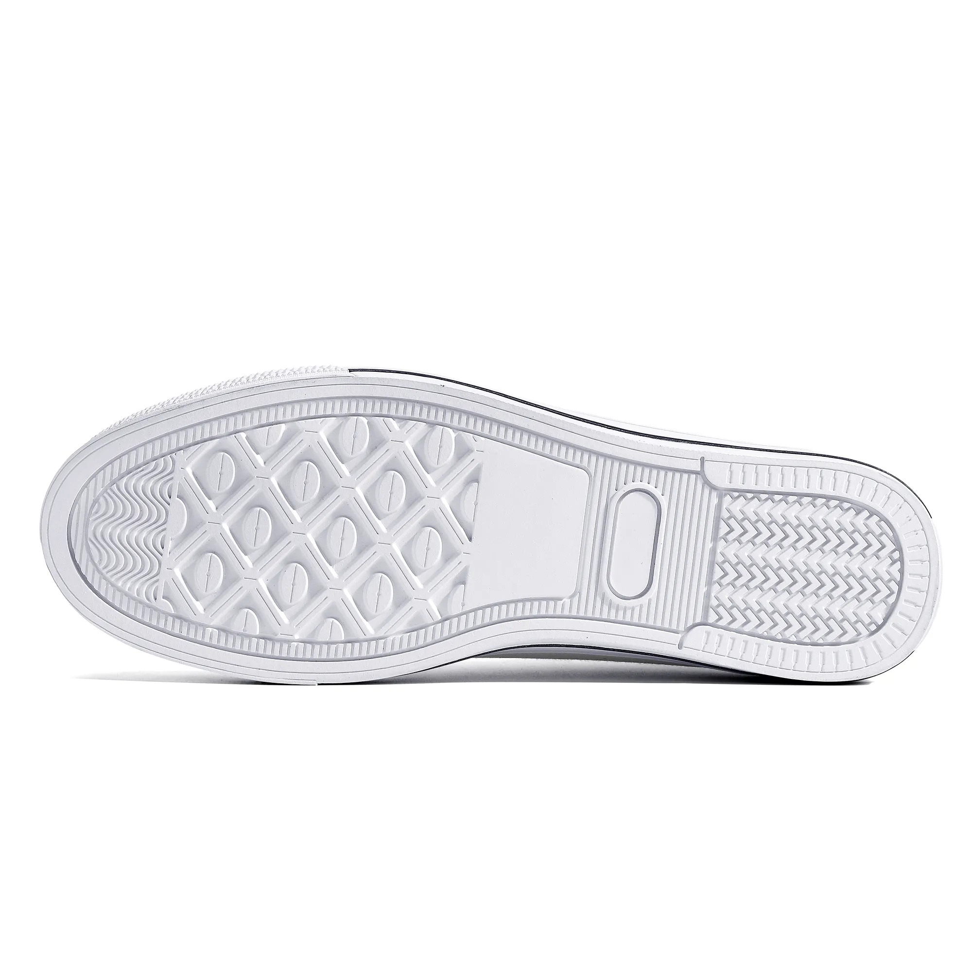 Real Logo in White on Navy Background Canvas Sneakers