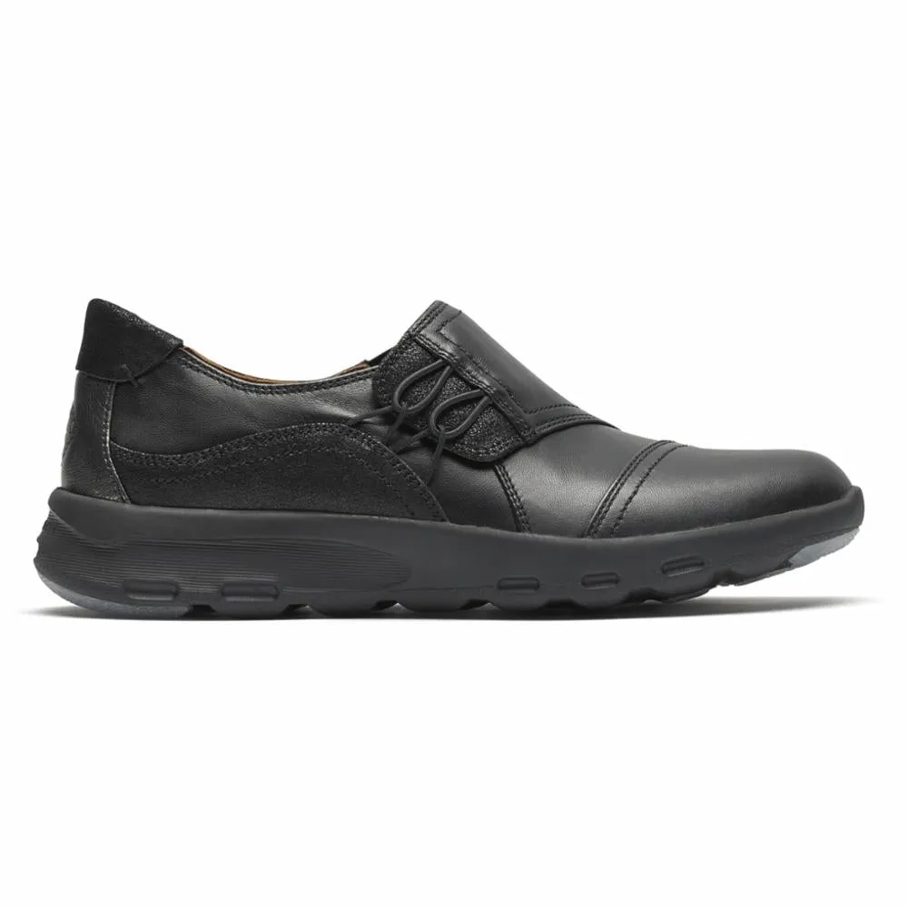 Rockport Women LETS WALK HIVAMP SLIP-ON BLACK/LEATHER
