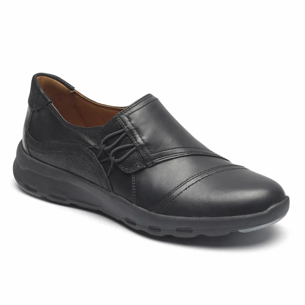 Rockport Women LETS WALK HIVAMP SLIP-ON BLACK/LEATHER