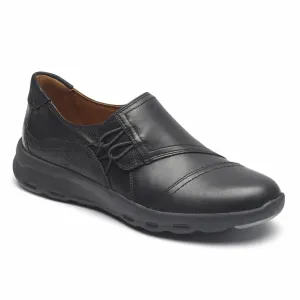 Rockport Women LETS WALK HIVAMP SLIP-ON BLACK/LEATHER