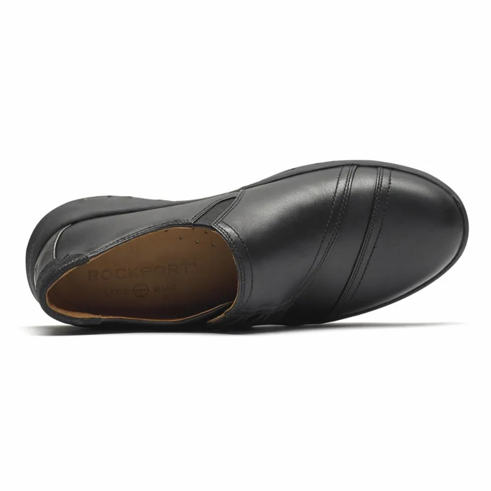 Rockport Women LETS WALK HIVAMP SLIP-ON BLACK/LEATHER