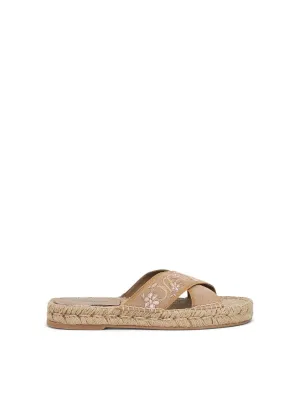Romantic Criss Cross Espadrillas in Beige
