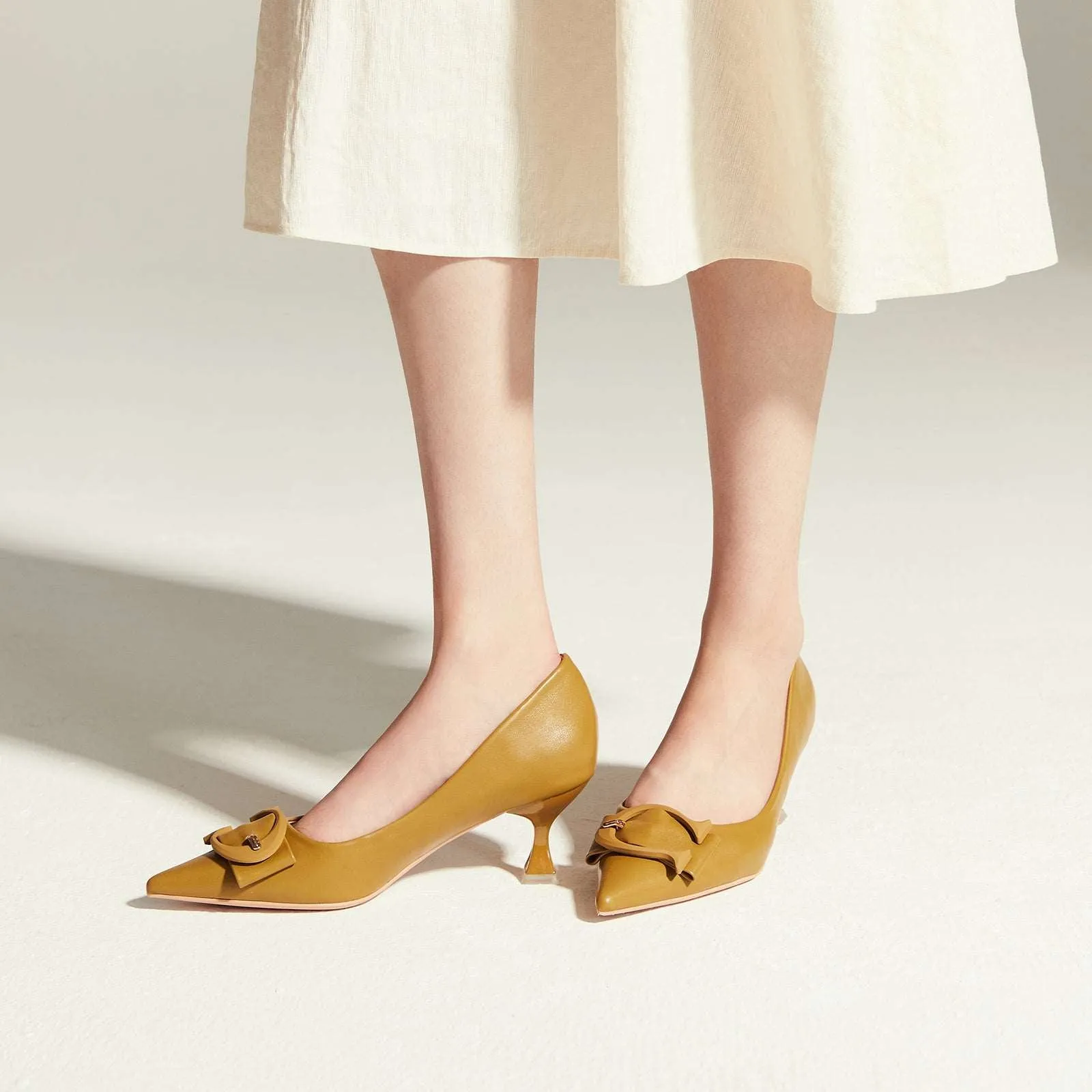 Spiral Kitten Heel Pumps (Anna)