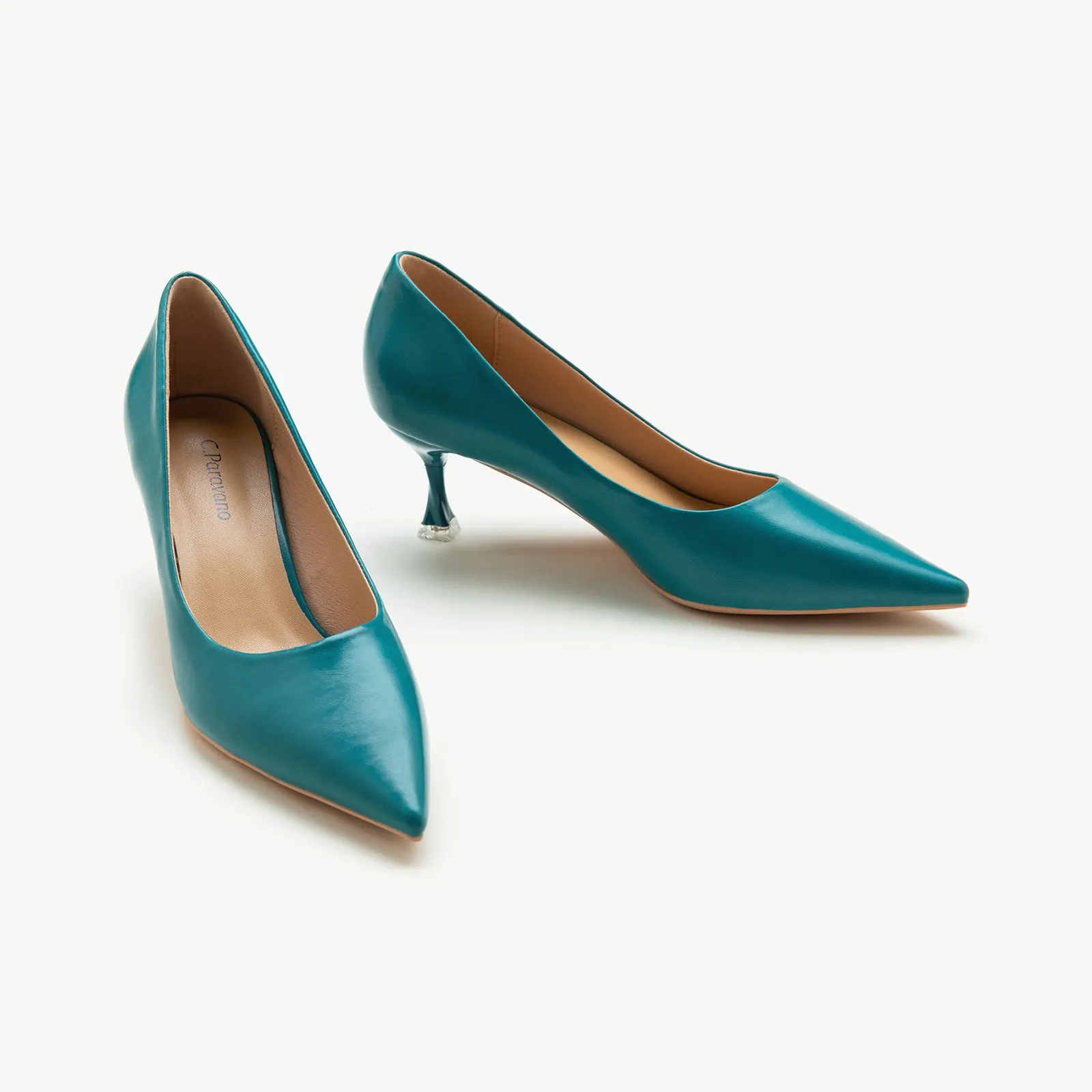 Spiral Kitten Heel Pumps (Anna)
