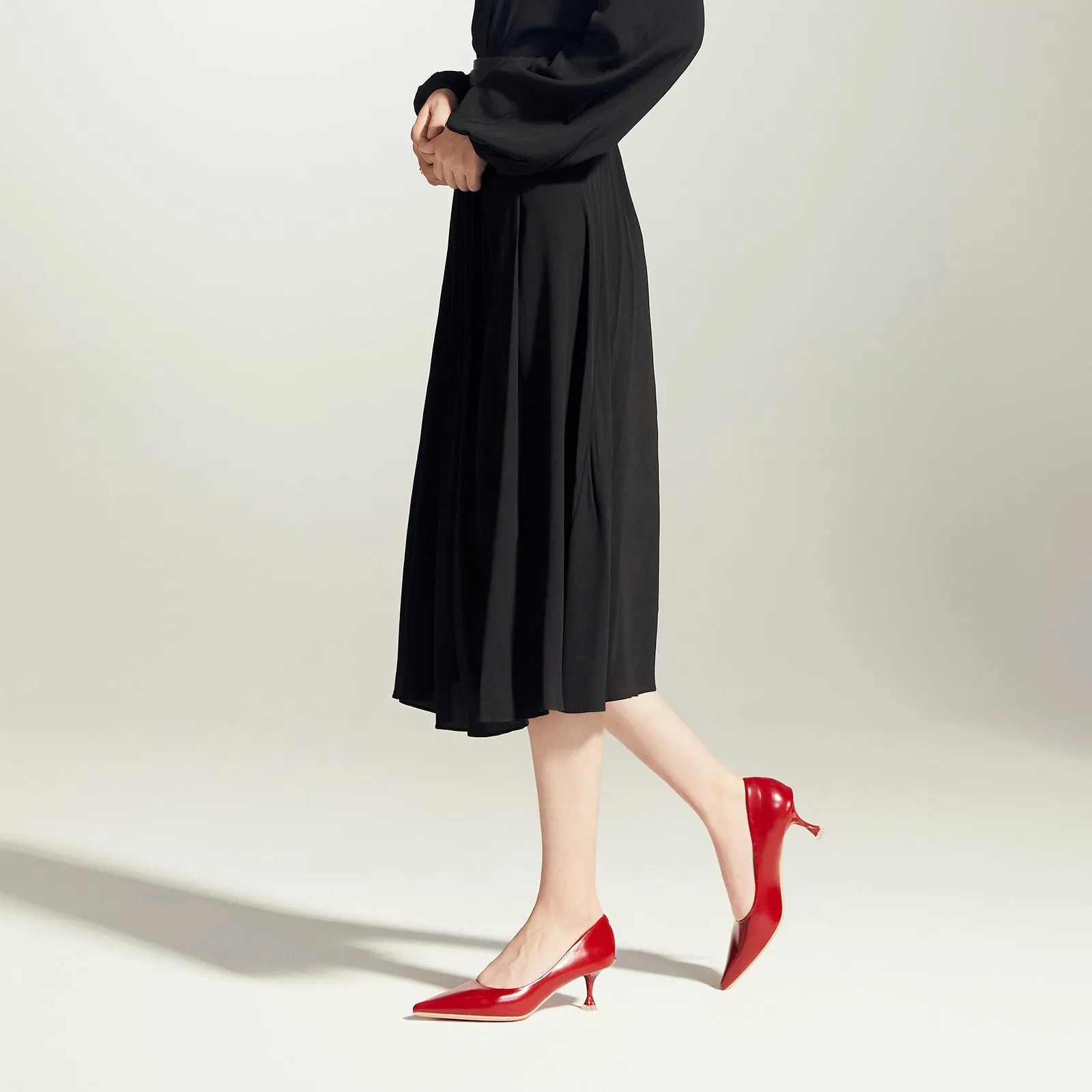 Spiral Kitten Heel Pumps (Anna)