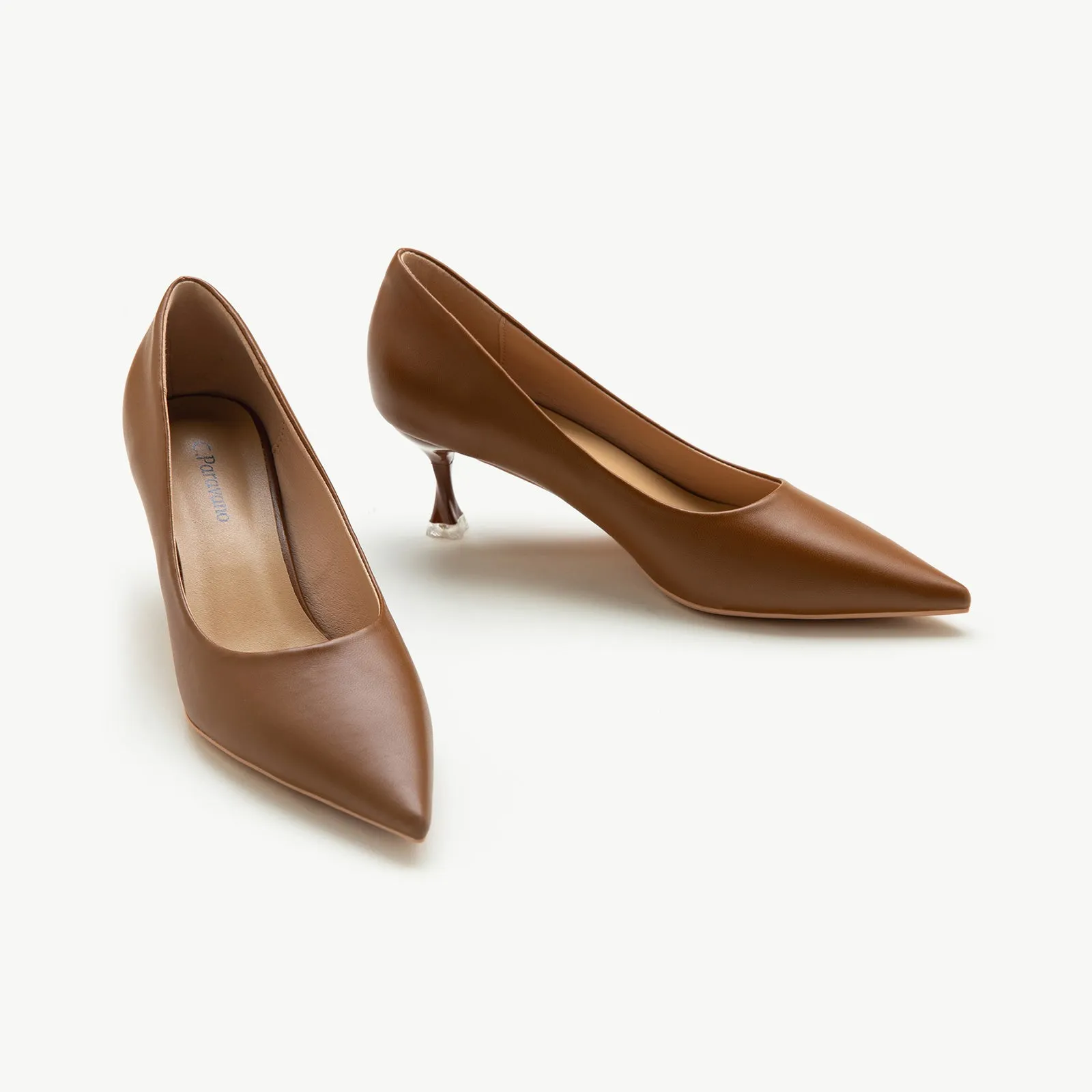 Spiral Kitten Heel Pumps (Anna)