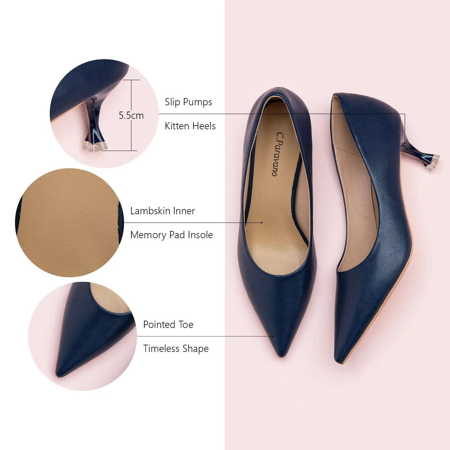 Spiral Kitten Heel Pumps (Anna)