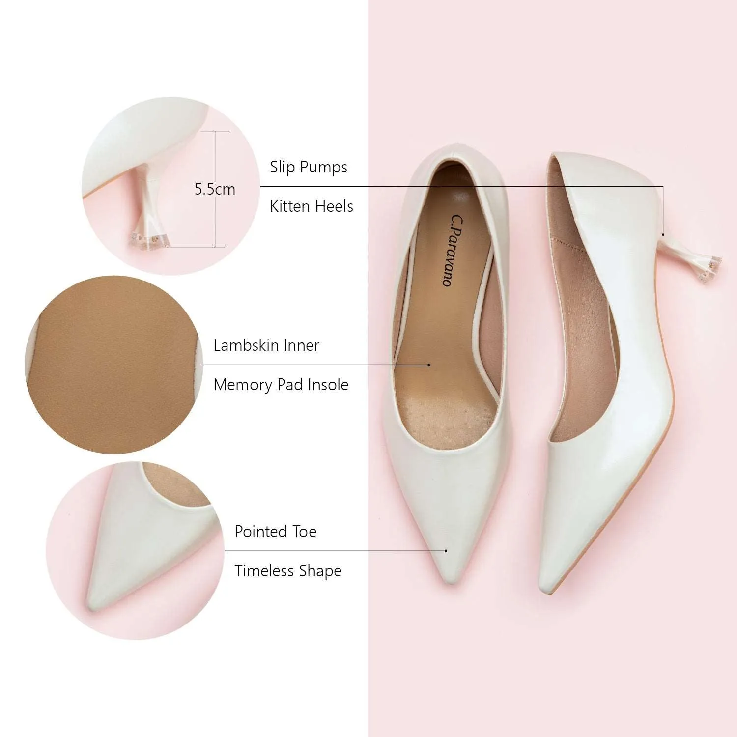 Spiral Kitten Heel Pumps (Anna)